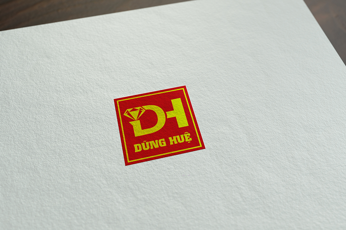 Dũng Huệ - Thiết kế logo cửa hàng vàng bạc đá quý Dũng Huệ